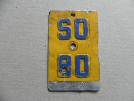Mofanummer Mofa Nummer SO 80 Solothurn 1980 Töffli Geschenk