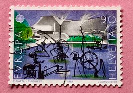 Nr.749 Basel Fasnachtsbrunnen GESTEMPELT EUROPA 1987  