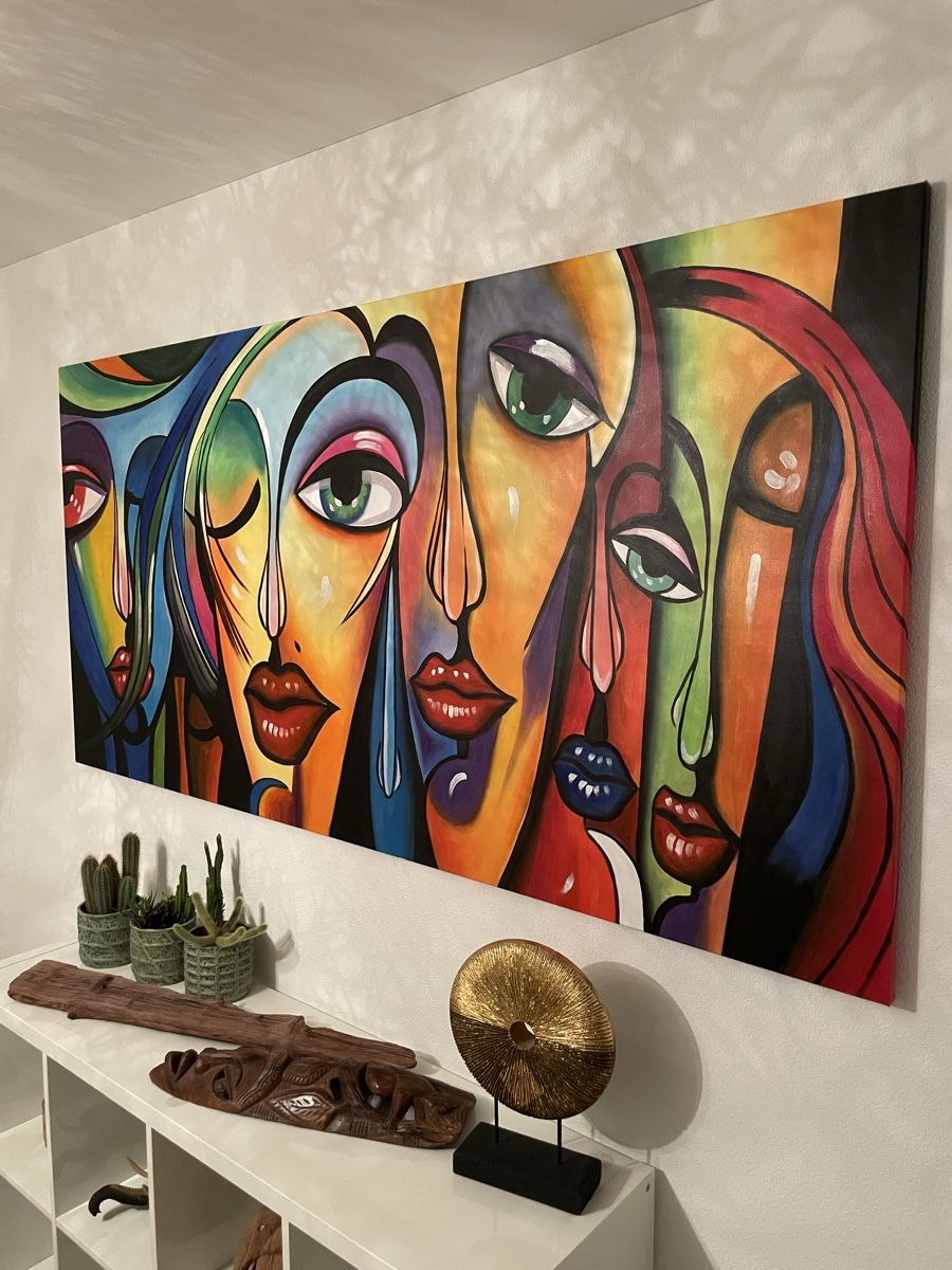 Foto & Immagini: Kunst-Wandbild "Gesichter" - Einzigartiges Design, Top! – Nuovo (secondo la descrizione) da Wilen b. Wil venduto da puma-85 1