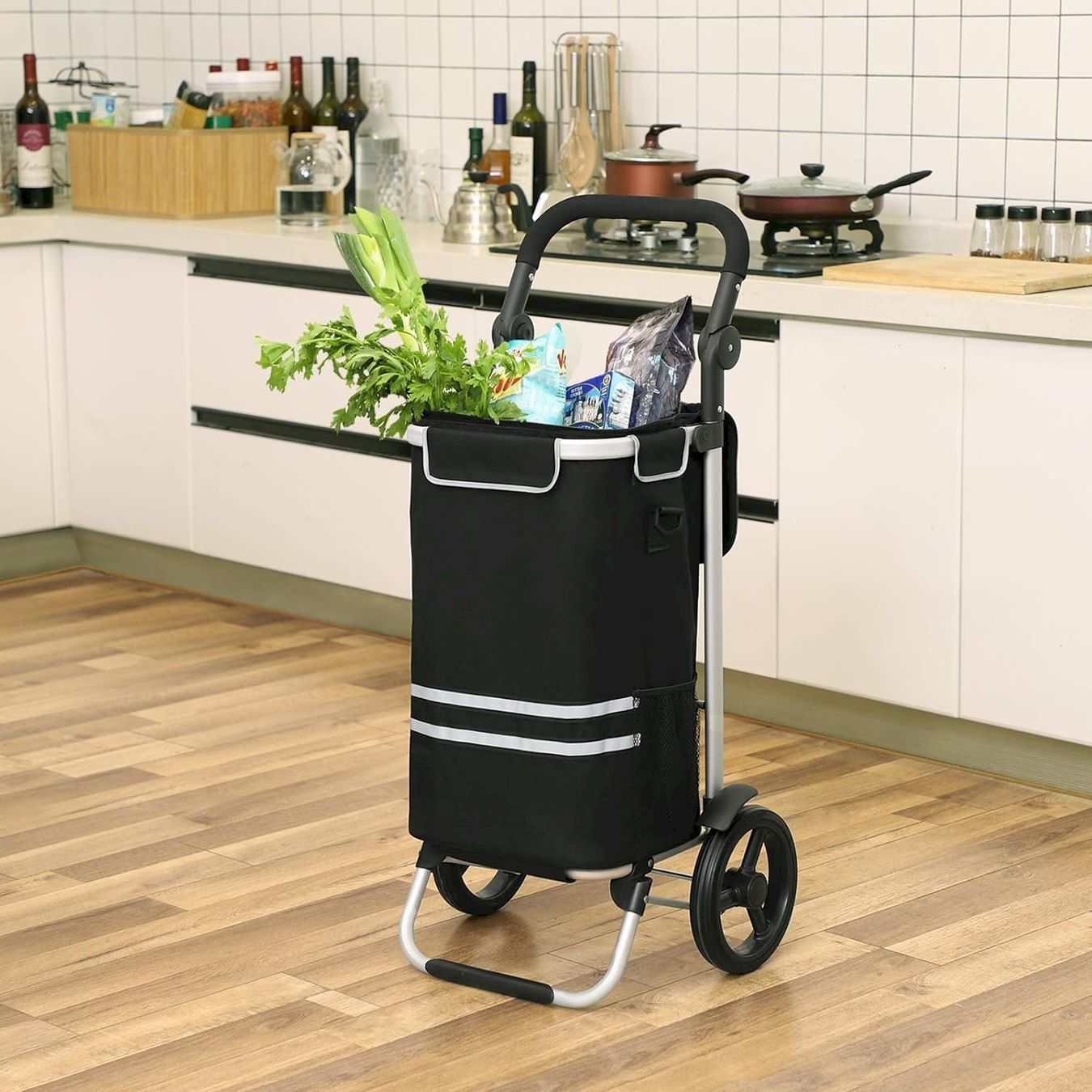Altro per la casa: Einkaufstrolley klappbar 35L schwarz – Nuovo e nell'imballaggio originale da Bottighofen venduto da zaap 3