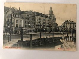 Rorschach - Hafen 1910  - Hotel Hirschen etc Detailkarte
