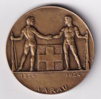 Medaille Aarau 1924 Hundertfeier des schweiz. Schützenverein