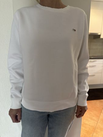 Tommy Hilfiger Damen Pullover Weiss, Grösse L Top!