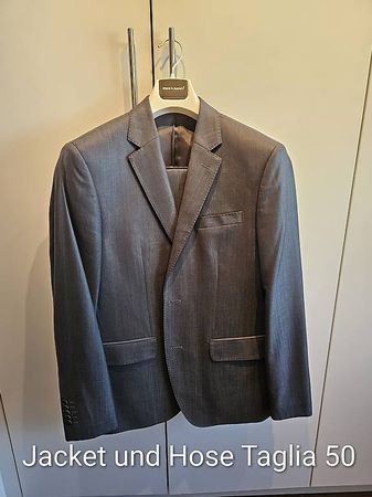 Italienischer Herrenanzug Silbergrau 