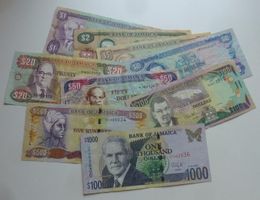 Lot ++ 9 alte Banknoten aus Jamaica