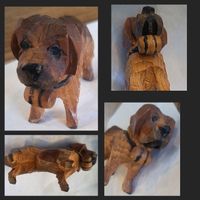 vintage Holz Bernhardiner Hand Geschnitzt😊