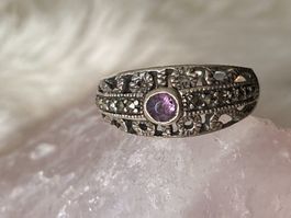 Ring Silber 925 mit lila Stein