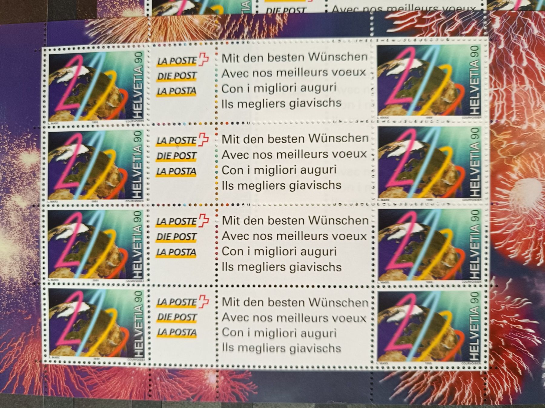 Tutti i francobolli: 4 Kleinbögen Millennium – Nuovo (secondo la descrizione) da Künten venduto da Aumosa 3