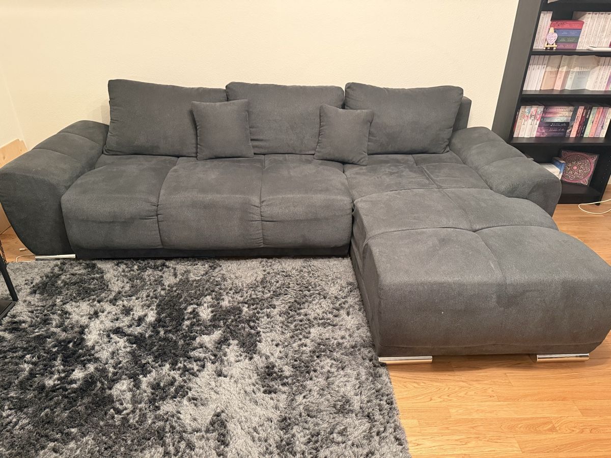 Sofas: Modernes Ecksofa mit Schlaffunktion & Stauraum – Anthrazit – D'occasion à Basel par car_l7yd 1