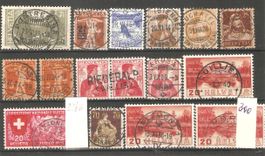 16 Marken mit Zentralstempel