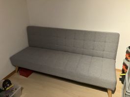 Schlafsofa grau mit Holzfüssen guter Zustand