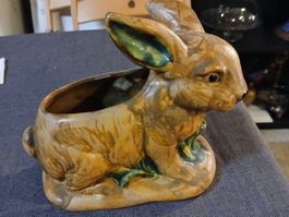 Joli petit cache pot lapin en céramique