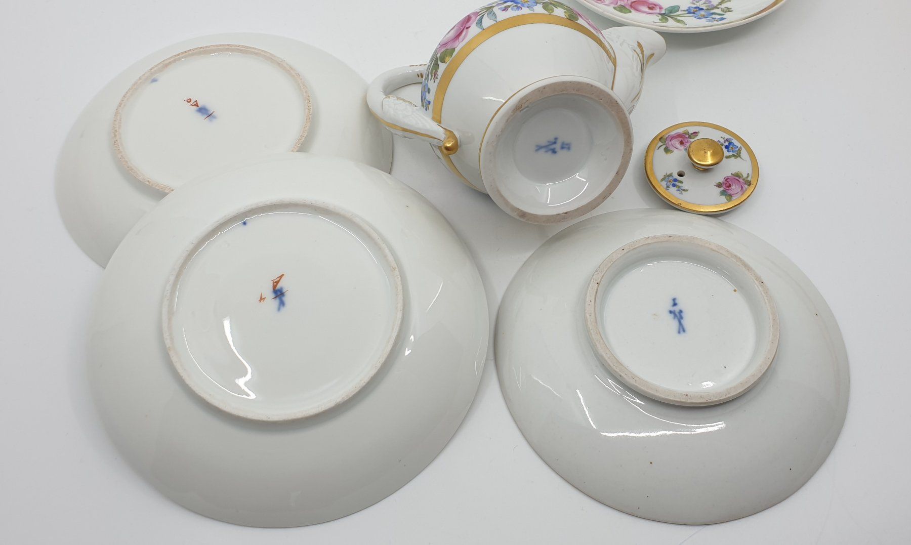 Teiere: Kleine Meissen Kanne & Unterteller – Usato da Emmen venduto da Brockofsky 6
