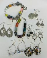 9 Teile Schmuck-Set: Armband und Ohrringe,