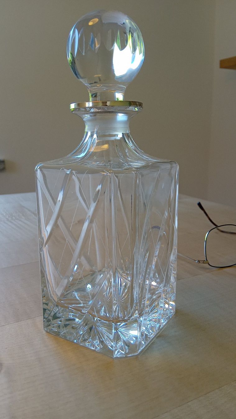Caraffe: Whiskykaraffe mit Sterlingsilber-Kragen – Usato da Meilen venduto da Christian835