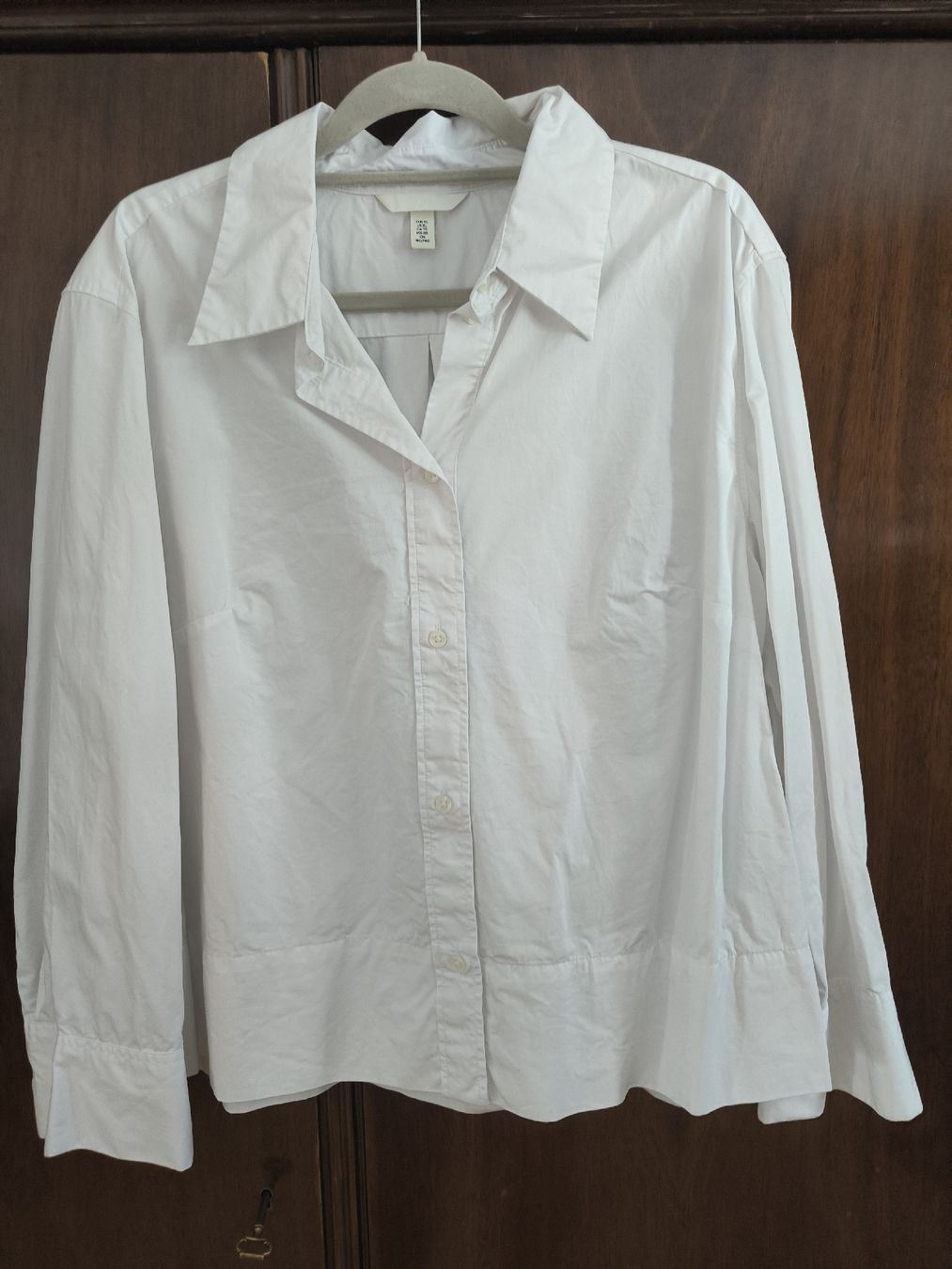 H&M Camicette: Weiße Baumwoll Bluse, Gr. XL – Usato da Kloten venduto da Olivenbaum2017
