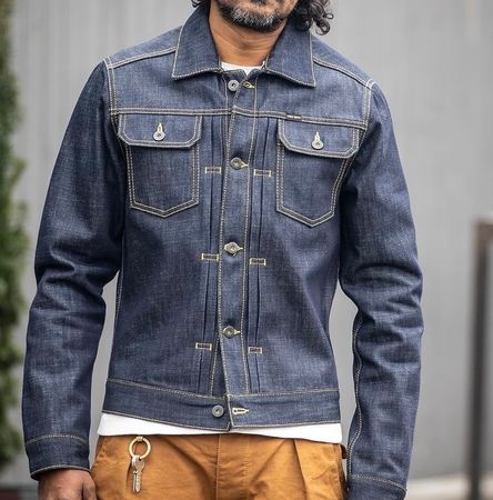 Jeans Jacke - Pike Brothers 1958 Roamer Jacket 15oz indigo
