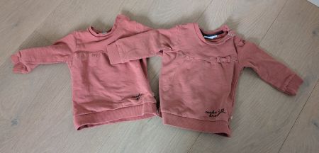 2x Feetje Pullover Gr. 74 – Altrosa Zwillingsset / Doppel