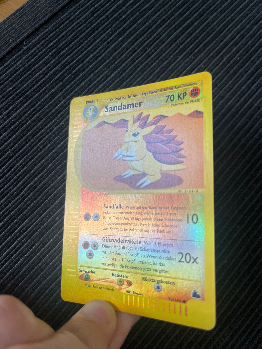 Pokémon Carte collezionabili: Pokemon Sandamer Reverse Holo Skyridge Deutsch – Usato da Wabern venduto da Collectfun 1