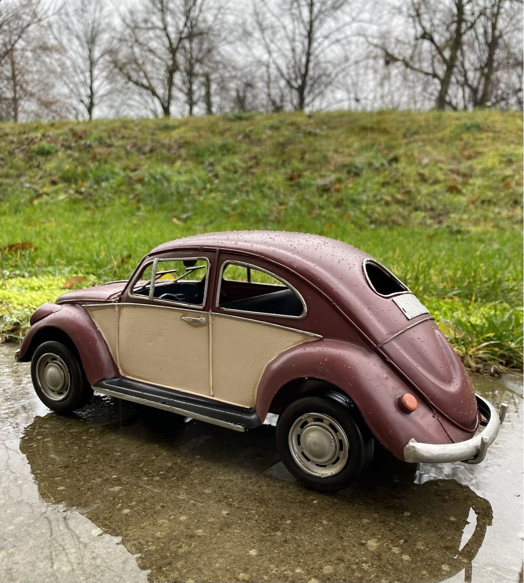 Volkswagen Modellini d'auto: VW Käfer Weinrot &  Beige aus Blech – Nuovo (secondo la descrizione) da Langendorf venduto da Blechfahrzeuge 5
