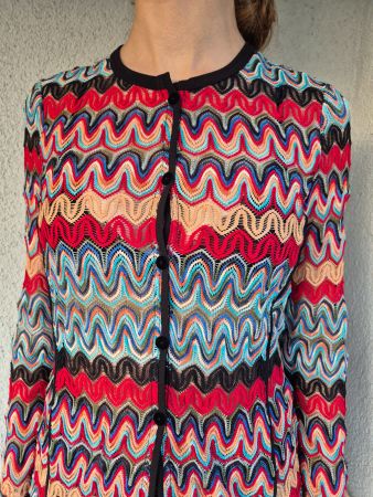 JACKE STRICKJACKE SOMMERMANN 36 S LONGJACKE TOP ZU BLUSE
