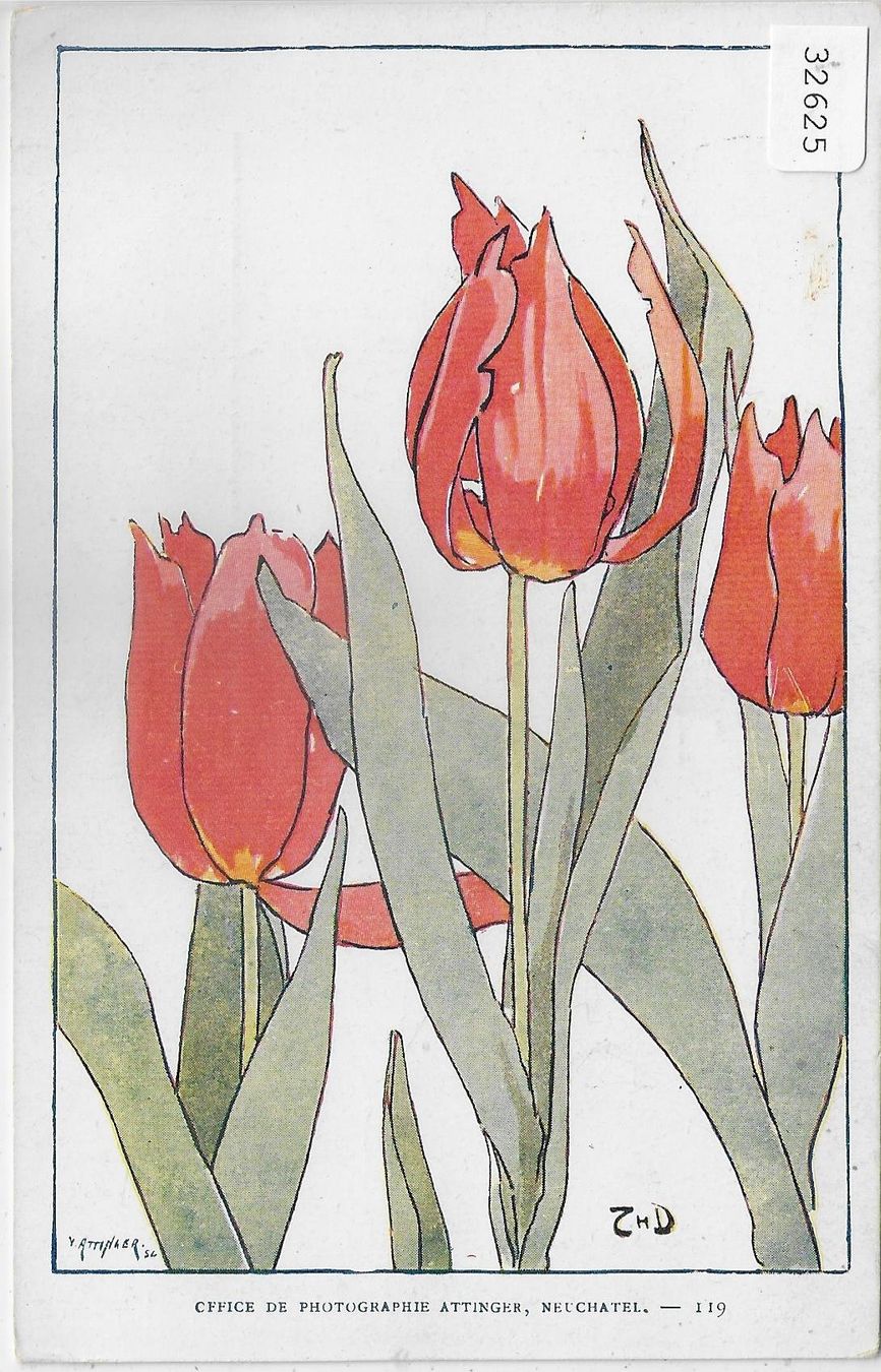 Cartoline postali: Tulpen - Künstler: Attinger – Usato da Ettingen venduto da Kartenplanet