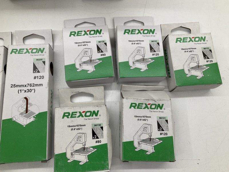 Schleifen & Polieren: Posten div. Rexon Schleifbänder – Neu und originalverpackt aus Kehrsatz von CIVOMILES 2
