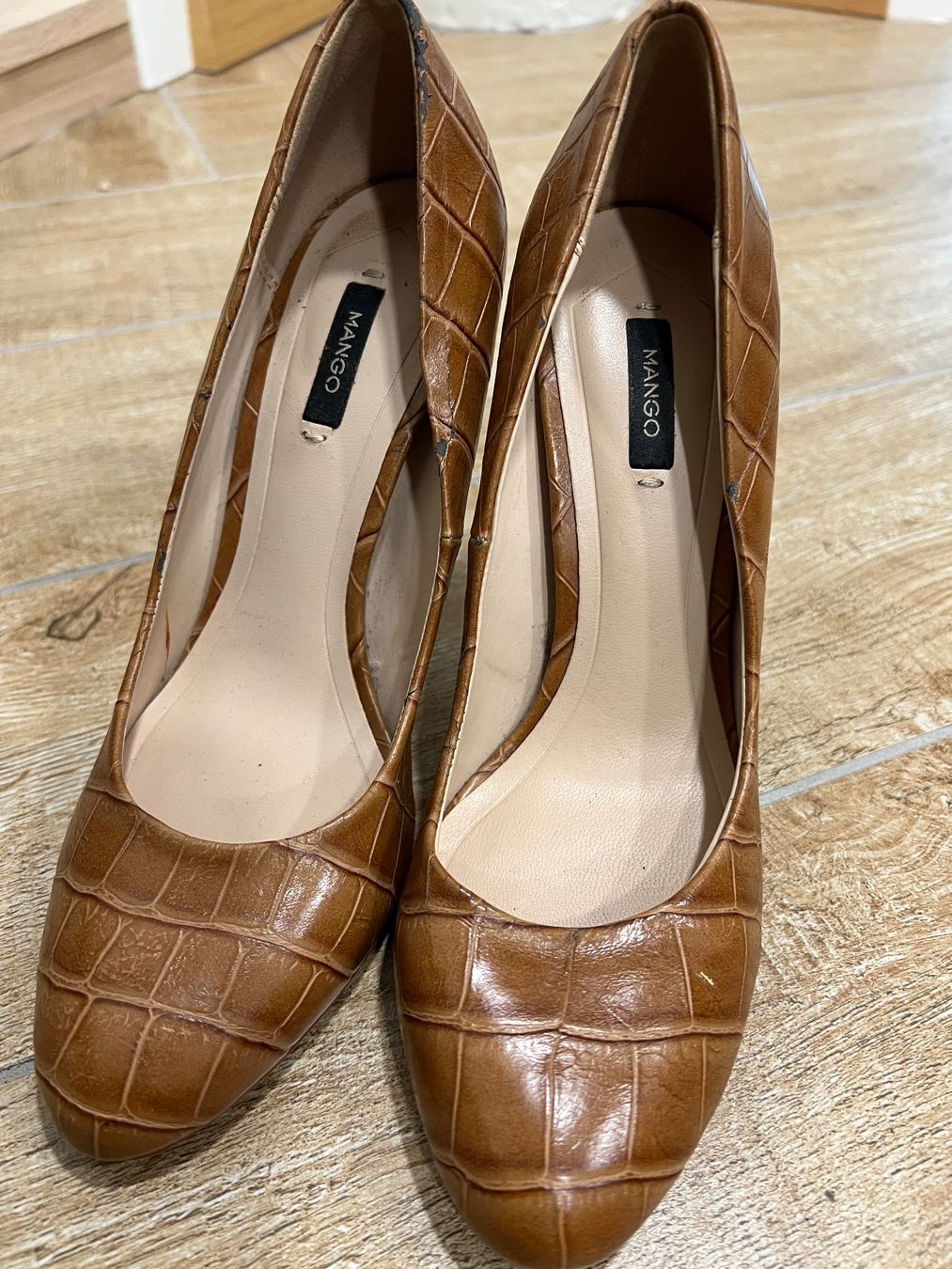 Mango Scarpe da donna: *NEU* MANGO Leder Pumps mit Kroko-Muster, Grösse 36 – Nuovo (secondo la descrizione) da St. Gallen venduto da kka_l9wg 3