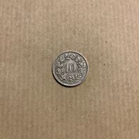 Schweizer Münze 10 Rappen, Jahrgang 1962