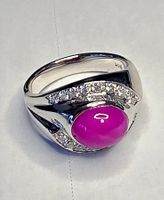 Stern Rubin Silber Fingerring