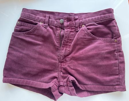 Vintage Levi's Cord Shorts Bordeaux – Made in France