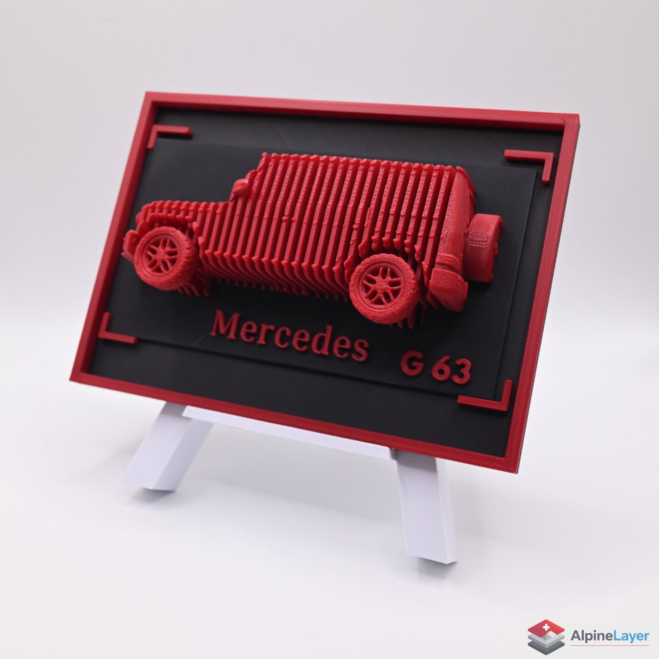 Altro in Decorazioni & Accessori: 3D Printed Sculpture Display Frame Red Black – Nuovo (secondo la descrizione) da Losone venduto da AlpineLayer 3