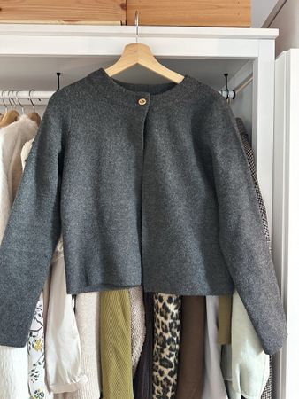 Zara Strickjacke, Grau cardigan Gold edel  H&M Massimo DUTTI