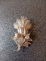 Superschöne Filigran Brosche Enzian Silber