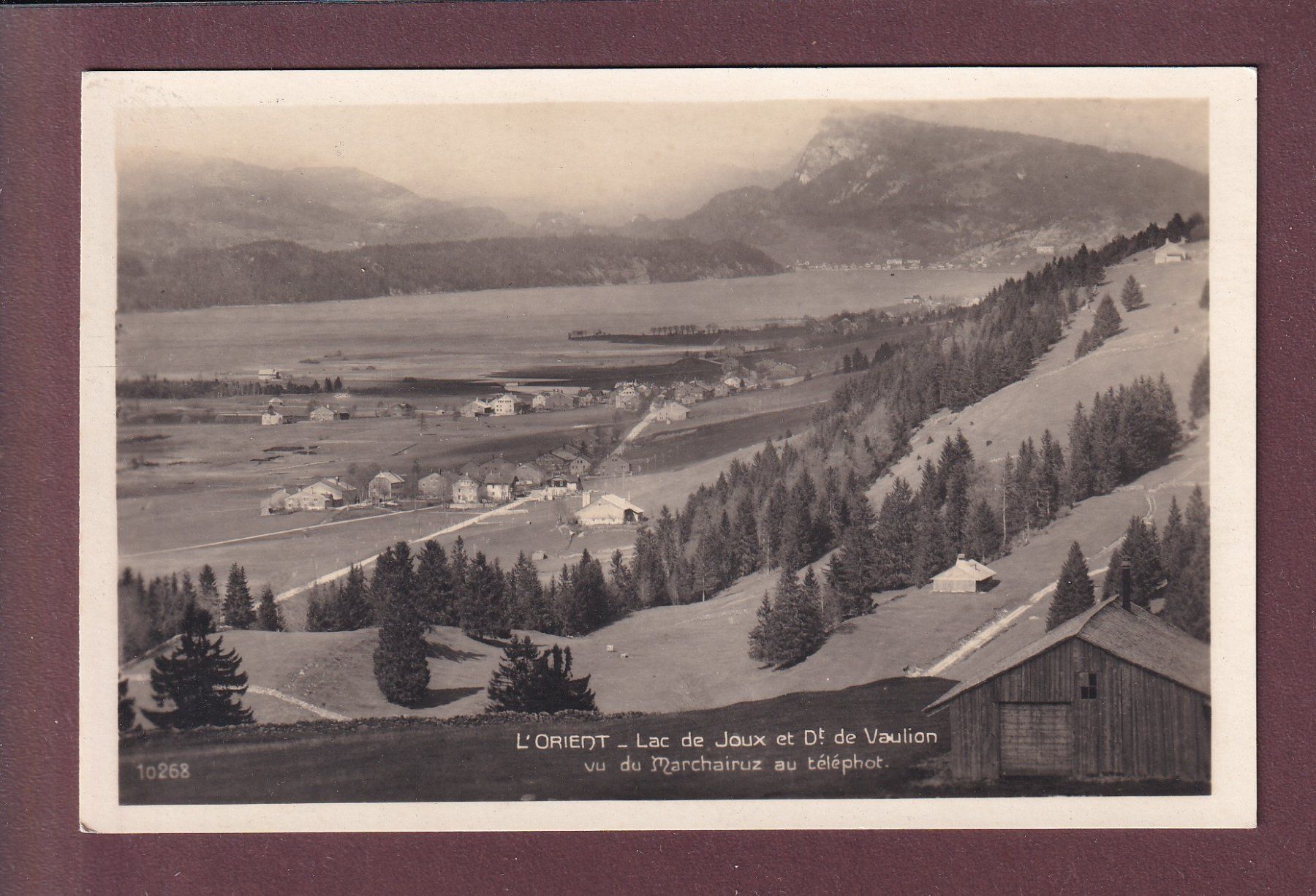Cartoline postali: L'ORIENT vu du Marchairuz – Usato da Pully venduto da nicecards