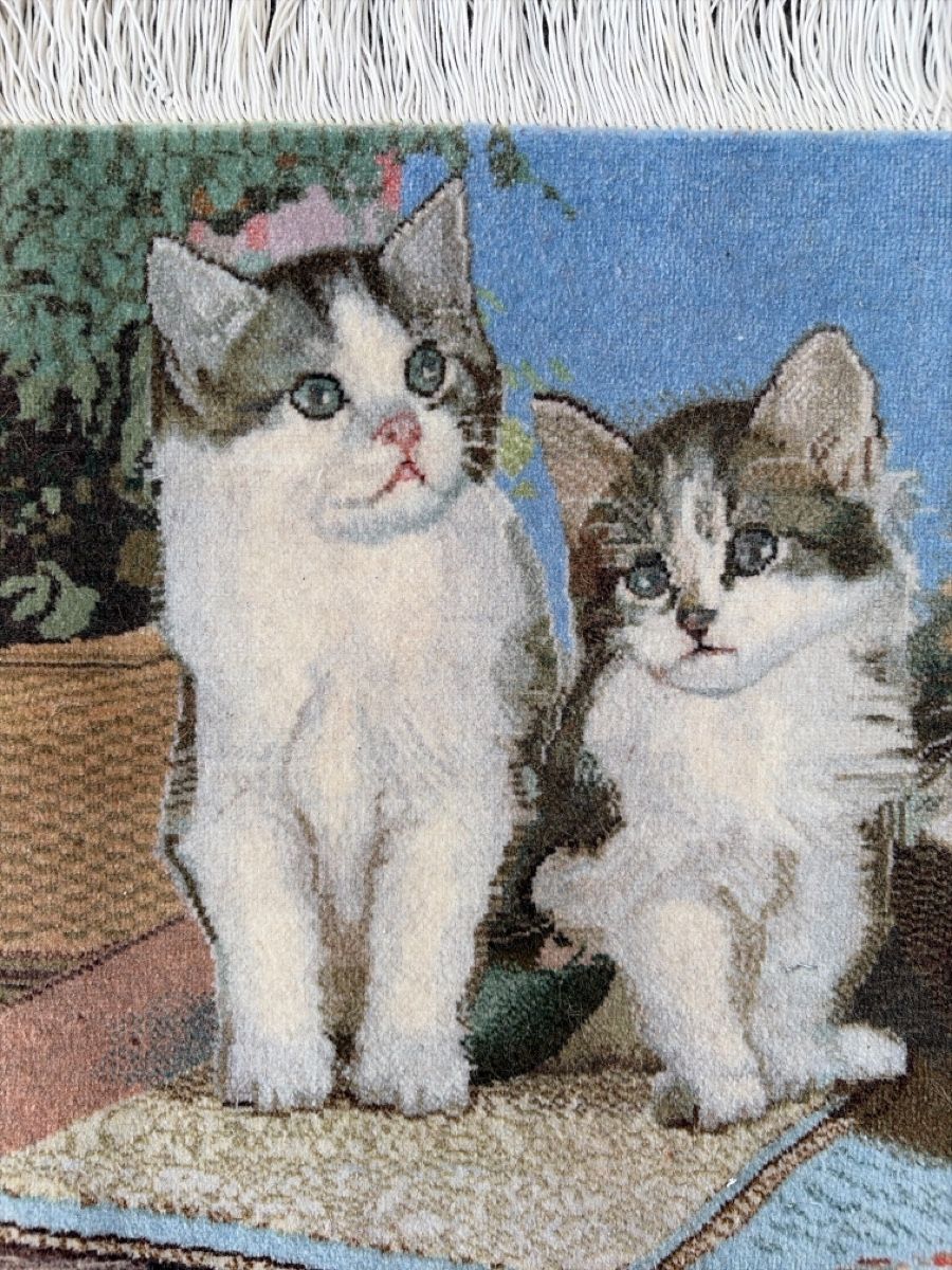 Teppiche: Tabriz Iran Katzen Motiv  – Neu (gemäss Beschreibung) aus Wängi von Tesimo 2