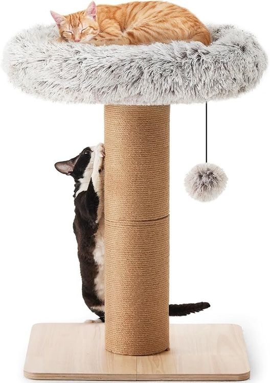 Kisangel Katzenbaum-Hängematte Ersatz – Dunkelgrau, 43x32 Cm, Für Katzen Bis 5 Kg, Weicher Schlafkorb