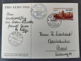 Pro Aero Flugpostkarte 1943 mit F36