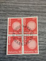 Briefmarkenblock Europa CEPT Helvetia 30 Roter Druck