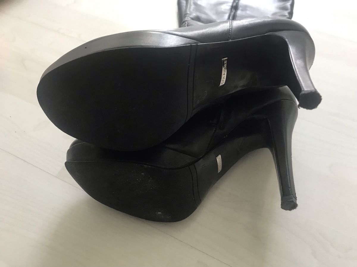 Damenschuhe: Overknee-Stiefel 5th Avenue, schwarz, echtes Leder – Gebraucht aus Bremgarten AG von Belana0 3