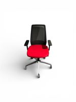 Ergonomischer Bürostuhl, neuwertig, rote Sitzfläche!
