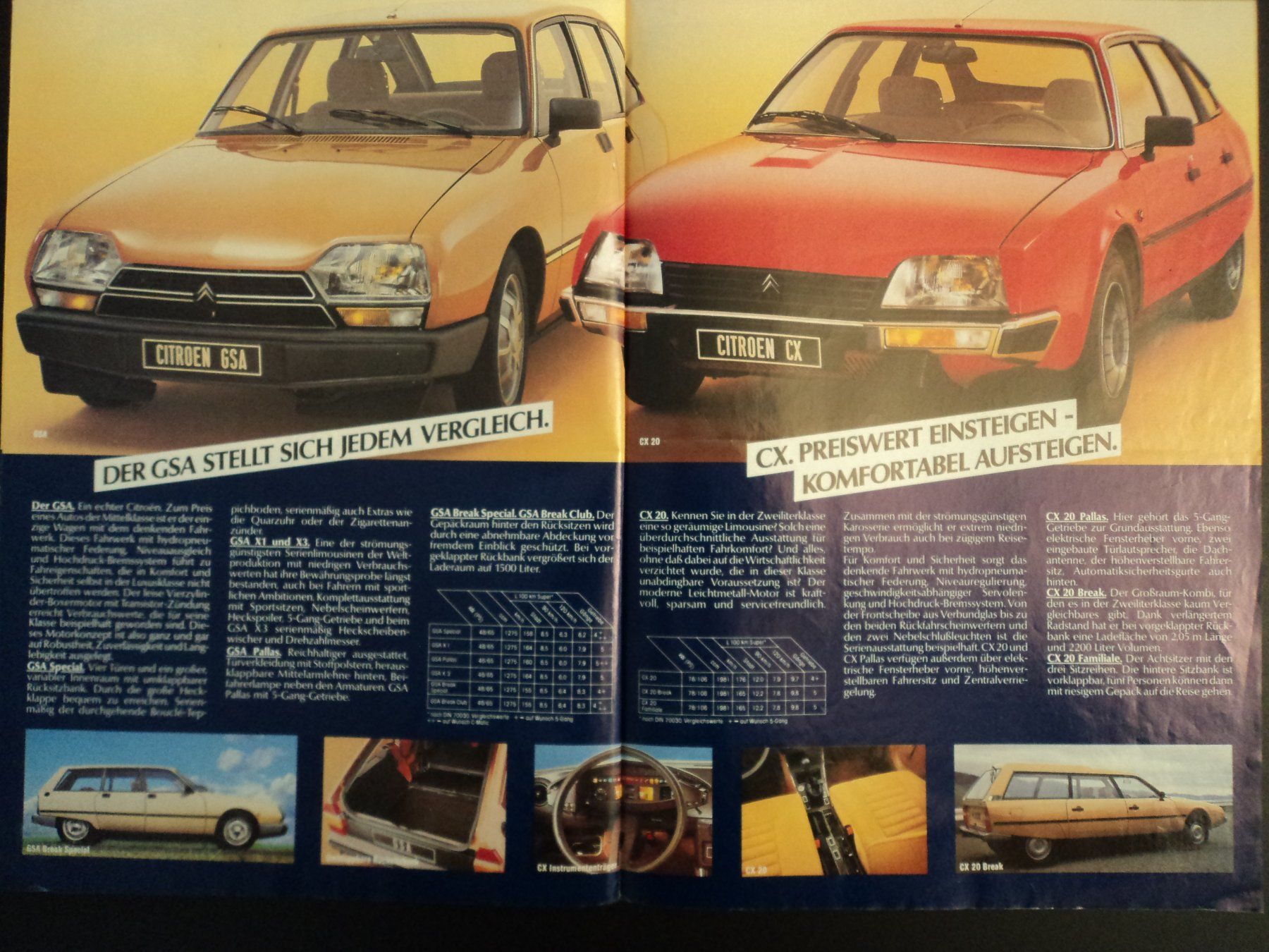 Citroën Documenti: Prospekt Citroen Programm 1982/83 2CV Visa GSA CX – Usato da Schwarzenburg venduto da modelCARama
