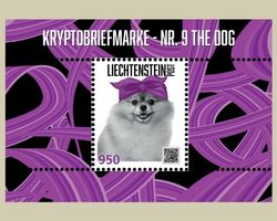Krypto Liechtenstein Nr. 9 The Dog "GRÜN" - postfrisch!