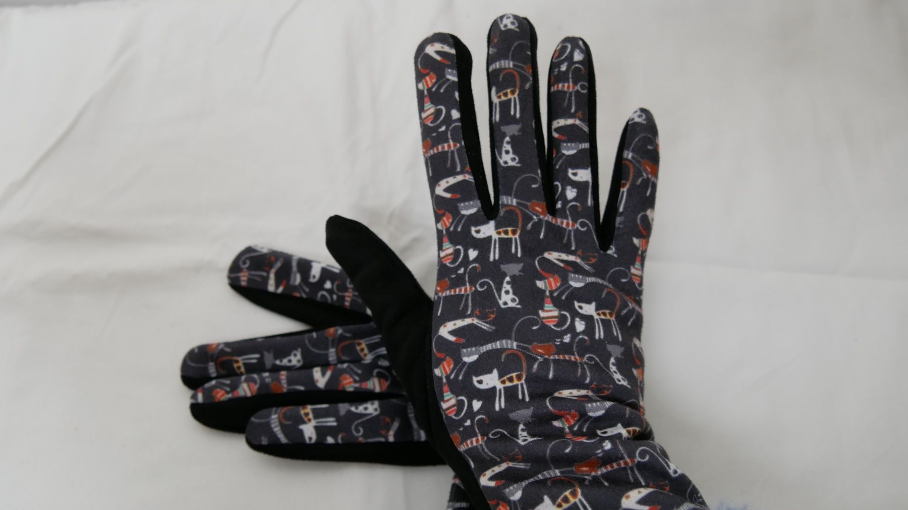 Guanti & manicotti: Handschuhe Katzen schwarz Screen Applikation – Nuovo (secondo la descrizione) da Zürich venduto da julia_vina