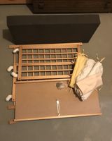 Baby Beistellbett aus Holz, inkl. Schaumstoff und Umrandung