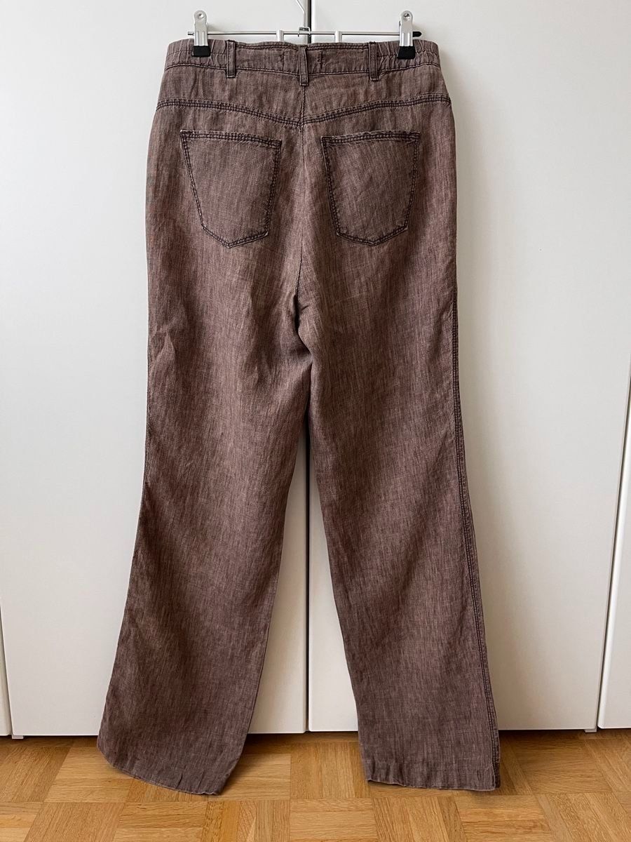 Brax Pantaloni: Brax Hose Raphaela Pro Form Slim Leinen braun Grösse 36 – Usato da Steinen venduto da DorisR0102 1