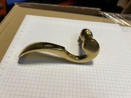 drücker, Lochteil links, Messing, 9 mm