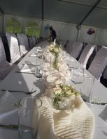 Elegante Tischdeko für Hochzeit oder Fest, 80 Personen
