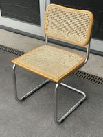 Vintage freischwingerstuhl mit wiener geflecht nr1