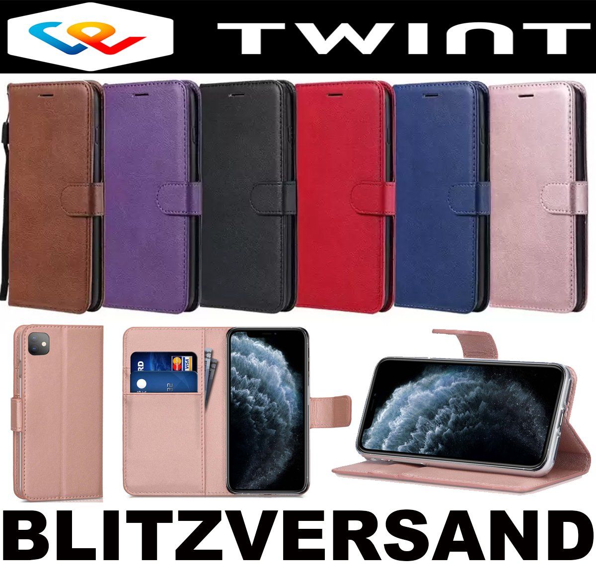 Cover & Protezioni schermo: iPhone 16e Hülle Etui Wallet Case Flip Cover Tasche Coque – Nuovo e nell'imballaggio originale da Volketswil venduto da coverandmore